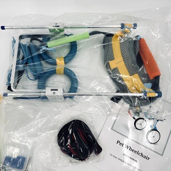 Adjustable 2 Wheel Dog Cart Wheelchair Hind Leg Support Size Small 22-40 lbs - Picture 7 of 10